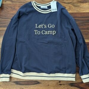 Navy Blue 'Let's Go To Camp' Sweater
